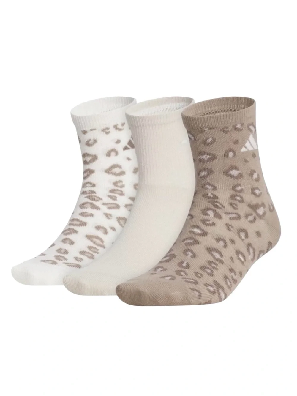 🆕 Adidas Leopard High Quarter Socks 3 Pack